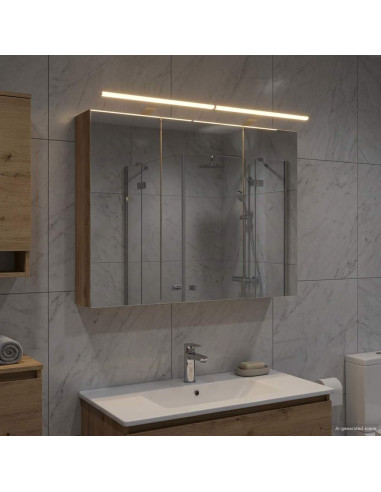 Mobiletto per specchio da bagno con porta Rovere Artigianale