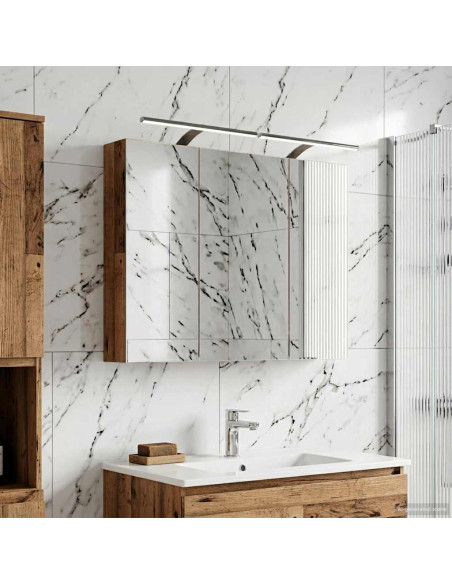 Mobiletto per specchio da bagno con lo scaffale Legno vecchio