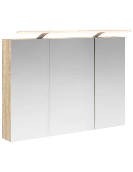 Mobiletto per specchio da bagno con lo scaffale Rovere Sonoma