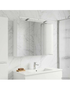 Mobiletto per specchio da bagno Bianco 100 x 14,5 x 70 cm