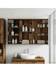 Mobiletto per specchio da bagno con lo scaffale Legno vecchio