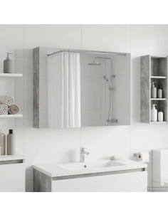 Mobiletto per specchio da bagno con lo scaffale Grigio cemento