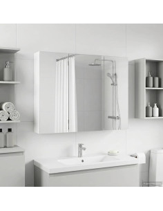 Mobiletto per specchio da bagno Bianco 100 x 14,5 x 70 cm