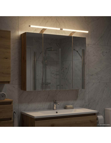 Mobiletto per specchio da bagno con porta Rovere Artigianale