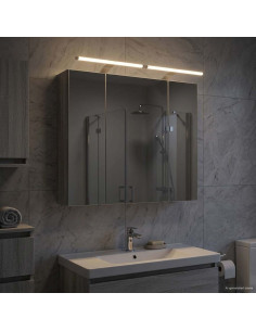 Mobiletto per specchio da bagno Grigio Sonoma 80 x 14.5 x 70 cm