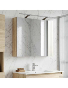 Mobiletto per specchio da bagno Rovere Sonoma 80 x 14.5 x 70 cm