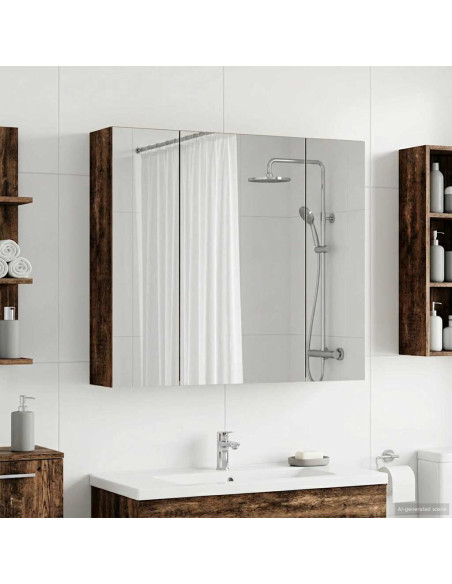 Mobiletto per specchio da bagno Legno vecchio 80 x 14.5 x 70 cm