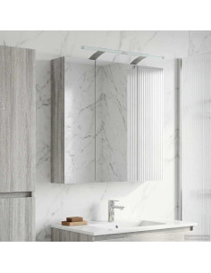 Mobiletto per specchio da bagno Grigio Sonoma 70 x 14,5 x 70 cm