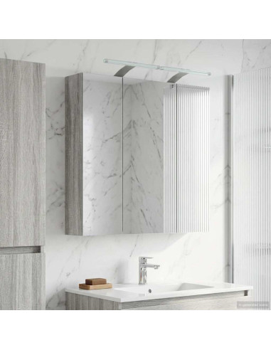 Mobiletto per specchio da bagno Grigio Sonoma 70 x 14,5 x 70 cm