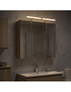 Mobiletto per specchio da bagno Rovere Sonoma 70 x 14,5 x 70 cm