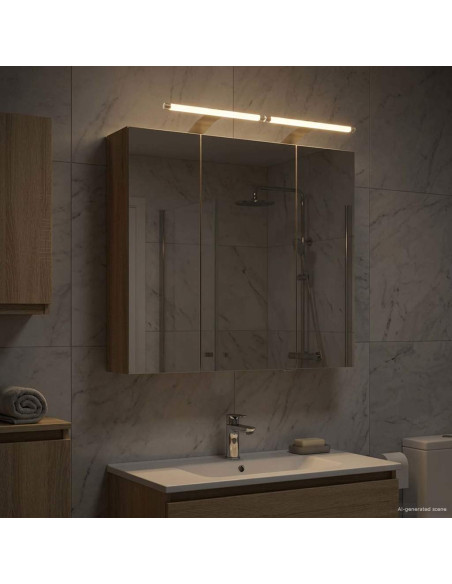 Mobiletto per specchio da bagno Rovere Sonoma 70 x 14,5 x 70 cm