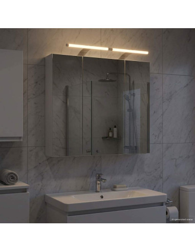Mobiletto per specchio da bagno Bianco 70 x 14,5 x 70 cm