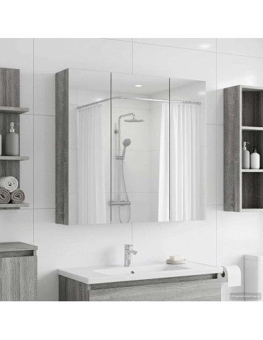 Mobiletto per specchio da bagno Grigio Sonoma 70 x 14,5 x 70 cm