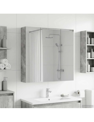 Mobiletto per specchio da bagno Grigio cemento