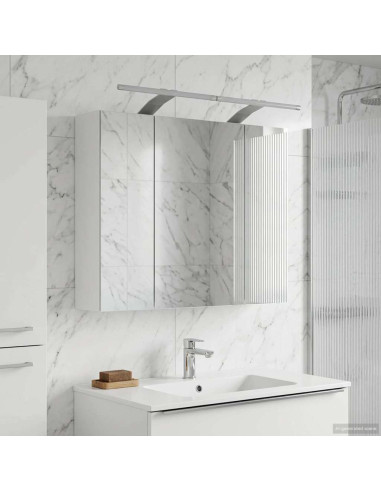 Mobiletto per specchio da bagno Bianco 60 x 14,5 x 50 cm