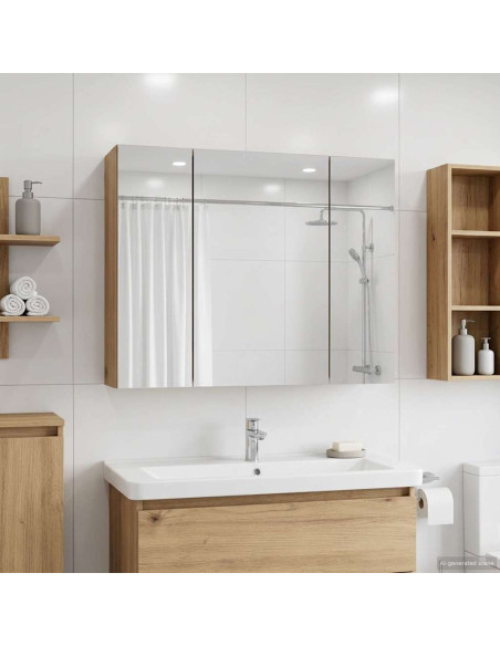 Mobiletto per specchio da bagno Rovere Artigianale