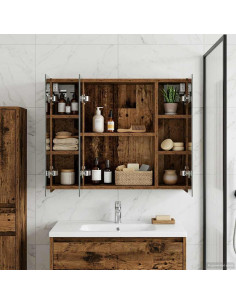 Mobiletto per specchio da bagno Legno vecchio 60 x 14,5 x 50 cm