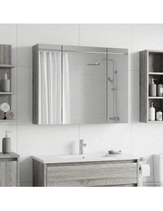 Mobiletto per specchio da bagno Grigio Sonoma 60 x 14,5 x 50 cm