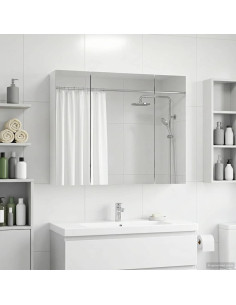 Mobiletto per specchio da bagno Bianco 60 x 14,5 x 50 cm