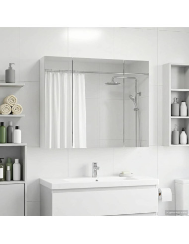 Mobiletto per specchio da bagno Bianco 60 x 14,5 x 50 cm