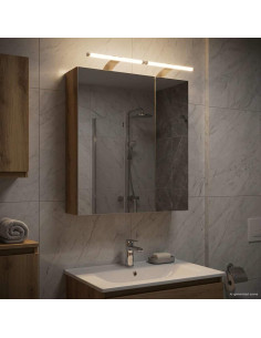 Mobiletto per specchio da bagno con porta Rovere Artigianale