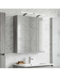 Mobiletto per specchio da bagno Grigio Sonoma 60 x 14,5 x 70 cm