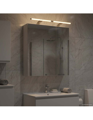 Mobiletto per specchio da bagno Bianco 60 x 14,5 x 70 cm