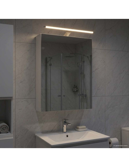 Mobiletto per specchio da bagno Bianco 50 x 14,5 x 70 cm