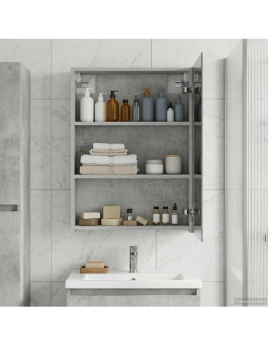 Mobiletto per specchio da bagno con lo scaffale Grigio cemento