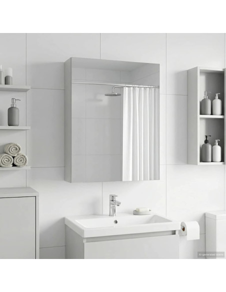 Mobiletto per specchio da bagno Bianco 50 x 14,5 x 70 cm