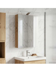 Mobiletto per specchio da bagno con porta Rovere Artigianale