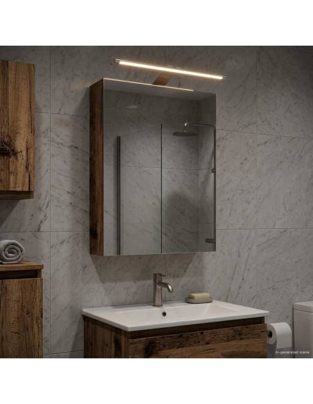 Mobiletto per specchio da bagno con lo scaffale Legno vecchio