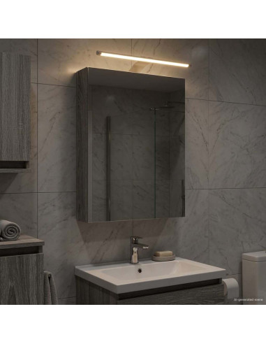 Mobiletto per specchio da bagno con lo scaffale Grigio Sonoma