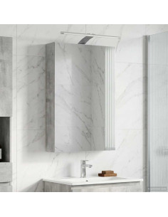 Mobiletto per specchio da bagno con lo scaffale Grigio cemento