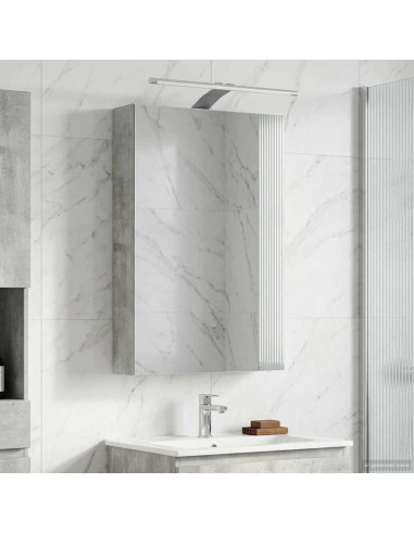 Mobiletto per specchio da bagno con lo scaffale Grigio cemento