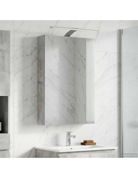 Mobiletto per specchio da bagno con lo scaffale Grigio cemento