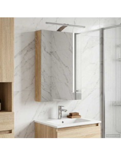Mobiletto per specchio da bagno con lo scaffale Rovere Sonoma