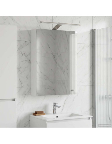 Mobiletto per specchio da bagno Bianco 40 x 10,5 x 60,5 cm