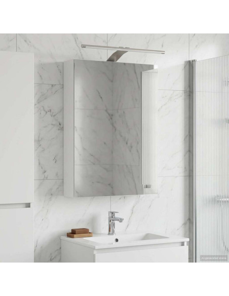 Mobiletto per specchio da bagno Bianco 40 x 10,5 x 60,5 cm