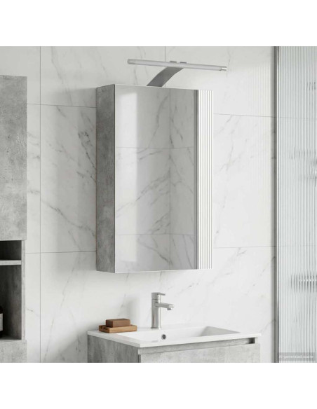 Mobiletto per specchio da bagno con lo scaffale Grigio cemento