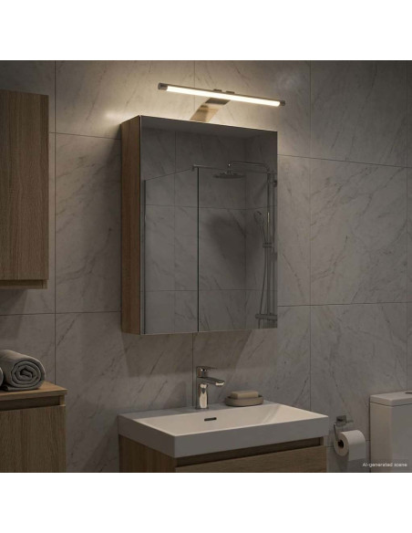 Mobiletto per specchio da bagno Rovere Sonoma 30 x 10,5 x 50 cm