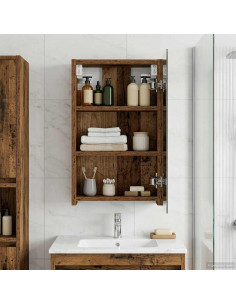 Mobiletto per specchio da bagno Legno vecchio 30 x 10,5 x 50 cm