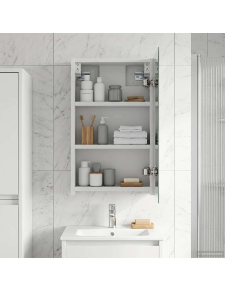 Mobiletto per specchio da bagno Bianco 30 x 10,5 x 50 cm