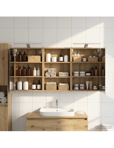 Set di Armadi da Bagno con lo scaffale 3 pcs 126 x 16 x 62.5 cm