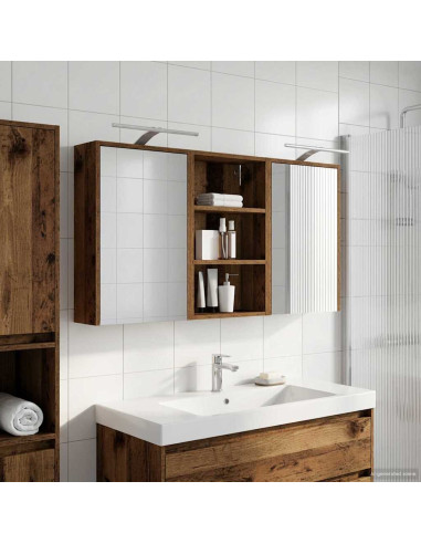Set di Armadi da Bagno con lo scaffale 3 pcs 126 x 16 x 62.5 cm