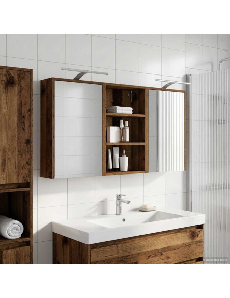 Set di Armadi da Bagno con lo scaffale 3 pcs 126 x 16 x 62.5 cm