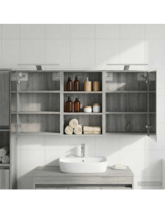 Set di Armadi da Bagno con lo scaffale 3 pcs 126 x 16 x 62.5 cm
