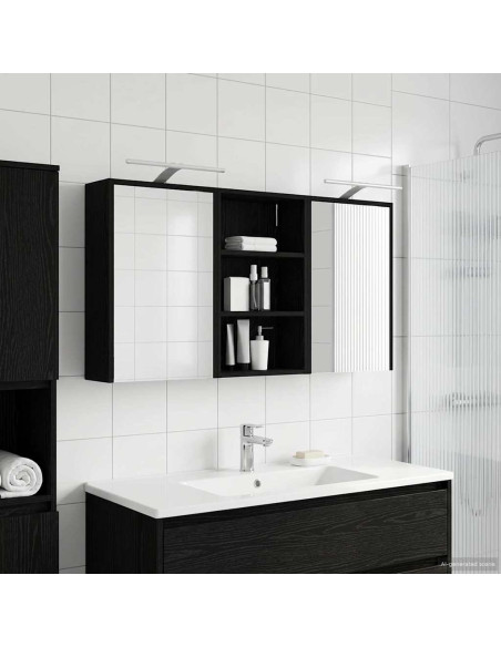 Set di Armadi da Bagno con lo scaffale 3 pcs 126 x 16 x 62.5 cm