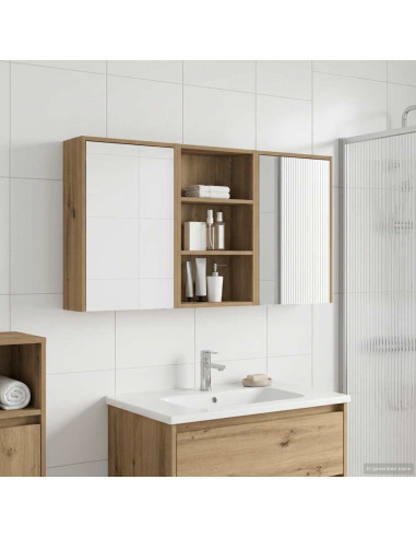 Set di Armadi da Bagno con lo scaffale 3 pcs 126 x 16 x 62.5 cm