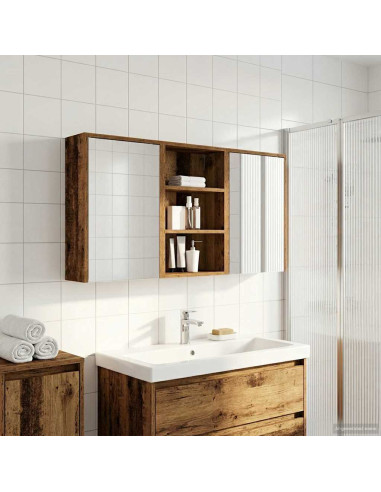 Set di Armadi da Bagno con lo scaffale 3 pcs 126 x 16 x 62.5 cm